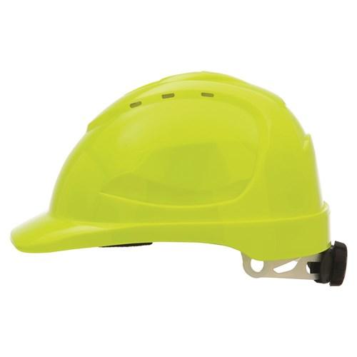Pro Choice Hard Hat (V9) - Vented, 6 Point Rachet Harness, Type 2 Polycarbonate - HHV92 PPE Pro Choice FLURO YELLOW  